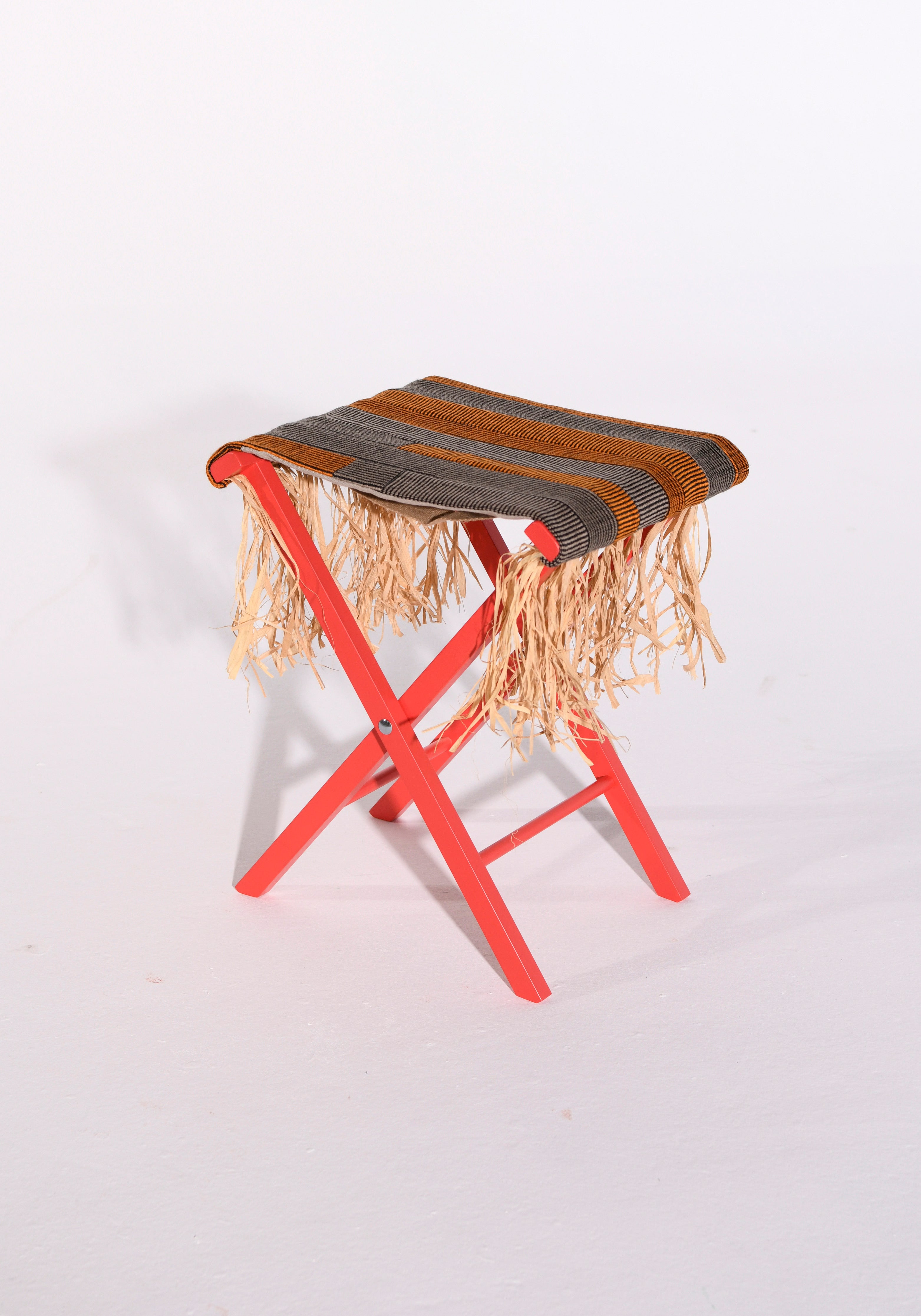 #2126 STOOL NEW EXOTIC COOL RED