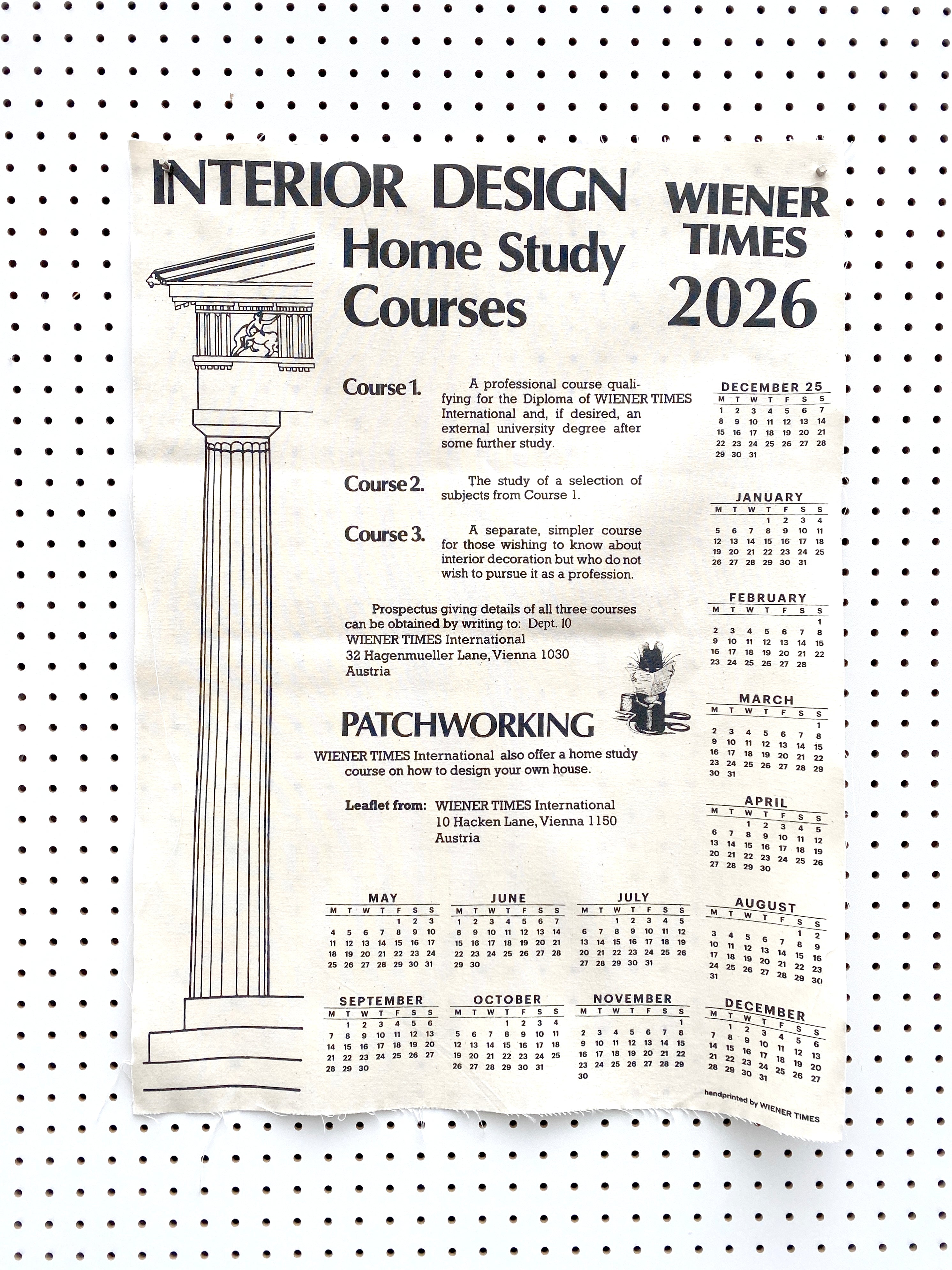 WIENER TIMES KALENDER 2026